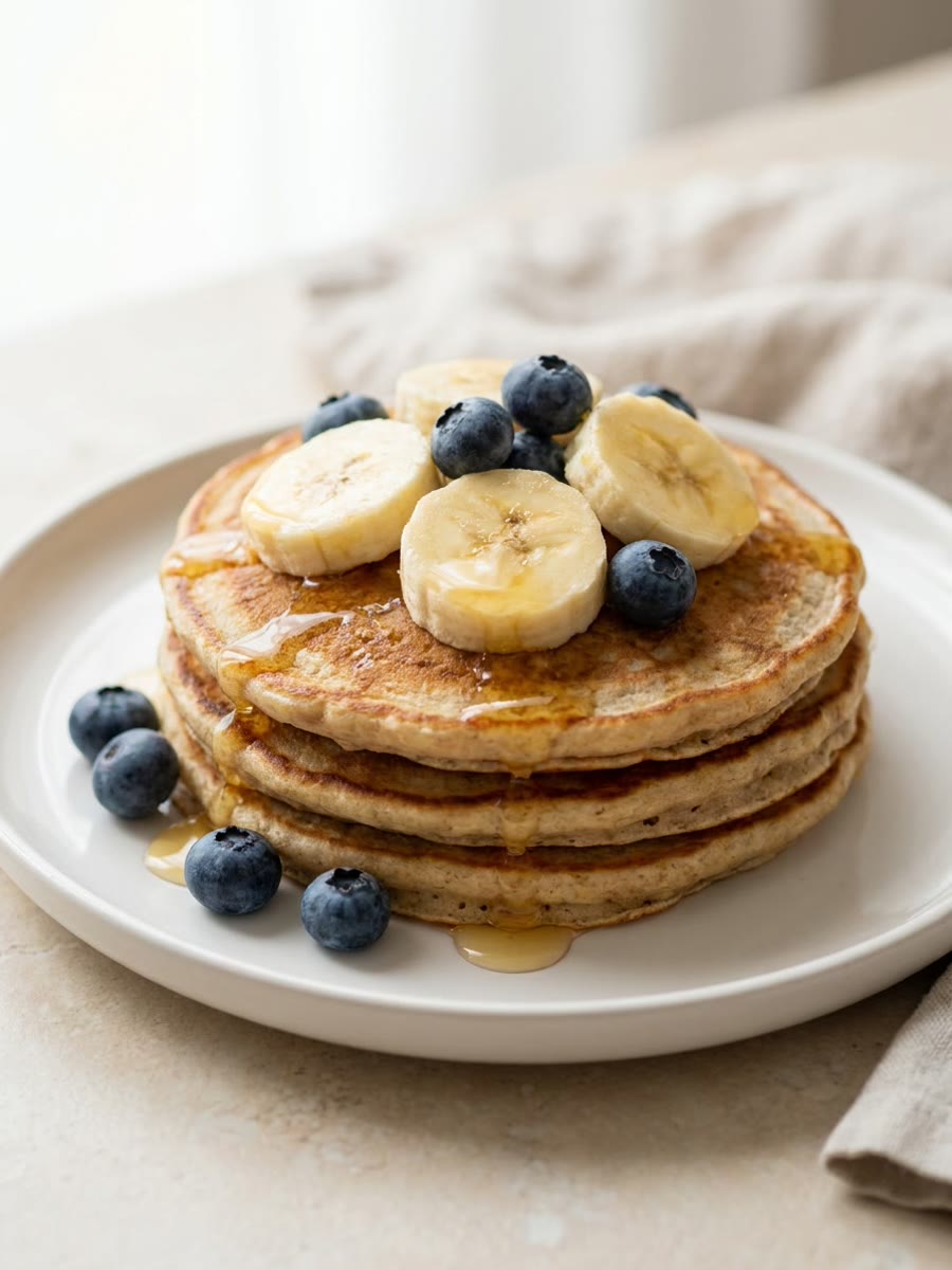 Panqueques de plátano y avena